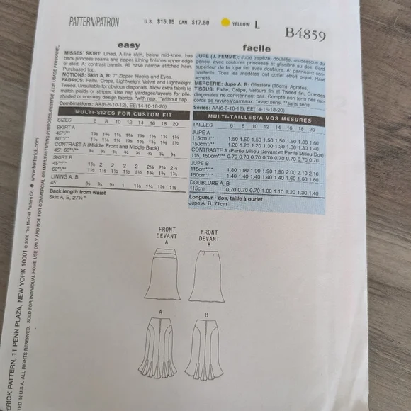 Butterick Pattern - Picture 2 of 2